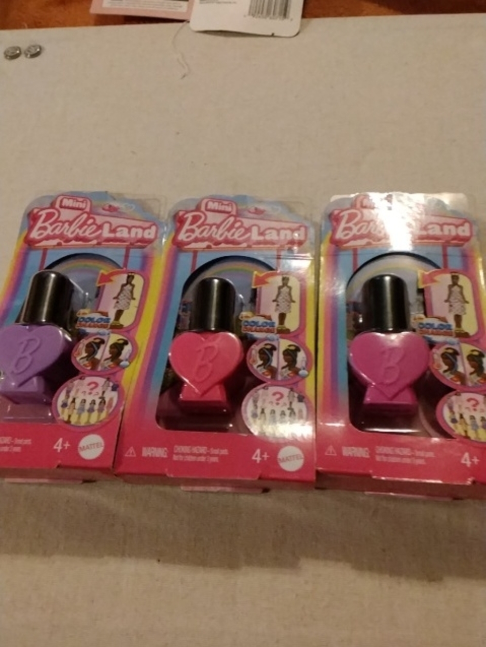 Barbie Heart Nail Polish Toy Trio - 1089